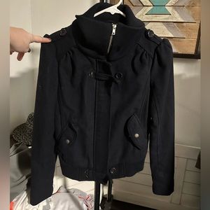 Navy blue pea coat